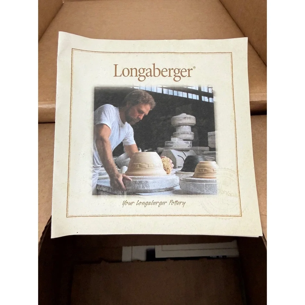 LONGABERGER POTTERY WOVEN TRADITIONS 1 PINT PAPRIKA SALT CROCK